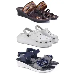 Women's Comfortable Sandal,Casual Lightweight Sandal for Everyday Wear | (Combo-3)-1951-OO5-1972-7-EURO-38