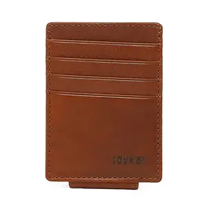 Spykar Men Cognac Leather Card Cases