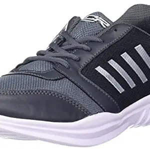 Lancer Mens ACTIVE-32 Grey Black Running Shoe - 7 UK (ACTIVE-32DGR-BLK-7)