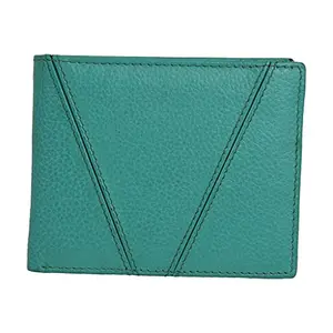 Leatherman Fashion LMN Women Green Genuine Leather Wallet (7 Card Slots)