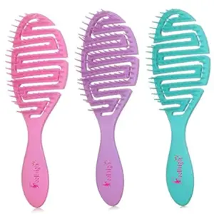 Feelhigh Professional hair brush-Foldable paddle hair styling tools-brush -PACK3
