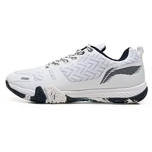 Li-Ning Saga Lite VI Non-Marking Badminton shoe(White/Navy, Size: 12UK)