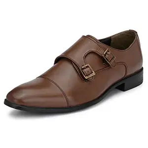 Burwood Men BWD 347 Brown Leather Formal Shoes-6 UK (40 EU) (BW 348)