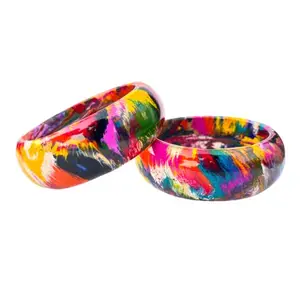 Aaroz and Company Get Ready to Slay Every Outfit Stunning Multicolor Splash Lac Bangles - The Ultimate Style Upgrade You Can't Resist! (2.4)