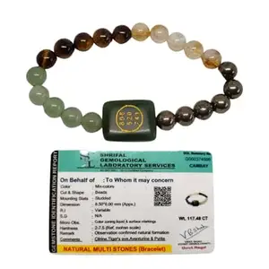 Aadishakti Crystalls Bracelet Combo | Money Magnet Bracelet | Pyrite | Citrine | Tiger Eye | Green Aventurine | Attract Wealth, Health, Protection, Opportunities and Success
