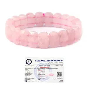 Reiki Crystal Products Natural Certified Rose Quartz Exotic Crystal Stone Bracelet for Unisex