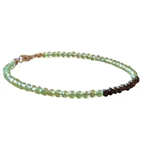RRJEWELZ Pyrite & Green Apatite bracelet for men & women - 3mm Round Faceted beads - 7 Inch with Gold plated clasp – Healing, Fashion, Gift, Spiritual, Yoga|LCBR_RR_08429