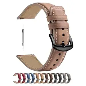Fullmosa Quick Release Watch Band 22mm 20mm 18mm,Burnished Leather Wacth Bands for Samsung Galaxy Watch 5/4/3 | Huawei Watch | Fossil Watch | Amazfit Watch | Oneplus Watch | Pebble Watch | Seiko Watch