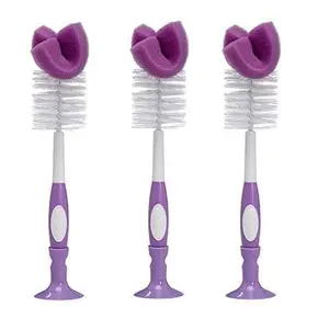 Dr. Brown's Natural Flow Bottle Brush (Pack of 3, Purple)