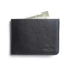 Bellblock Leather Wallet for Men | with Sim, Mobile Pin & Hidden Extra Card Slots | Genuine Full Grain Leather | Black (Pack of 1)