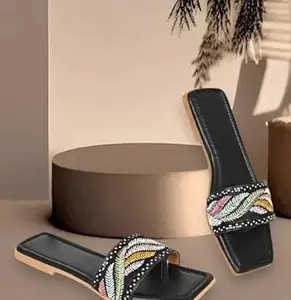 Rehan Traders Stylish Women Pvc Flat Slim Sandals| Comfortable, Lightweight, Anti Slip|SL_26