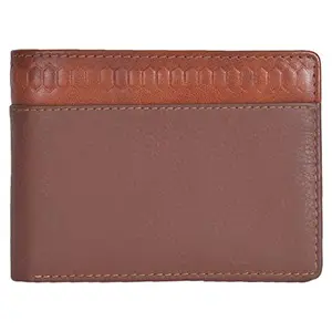 Leatherman Fashion LMN Genuine Leather Light Brown Unisex Bifold Wallet 3 Card Slots