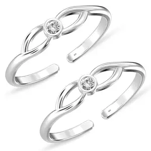 Amazon Brand - Anarva Women's Toe-Ring in 925 Sterling Silver BIS Hallmarked