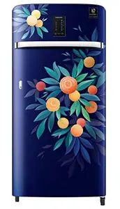 Samsung Samsung 189L 5 Star Inverter Direct-Cool Single Door Digi-Touch Refrigerator (RR21C2E25NK/HL,Orange Blossom Blue) 2023 Model