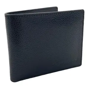 Grafters Genuine Leather Wallet for Men || RFID Protected (Black (Grains))