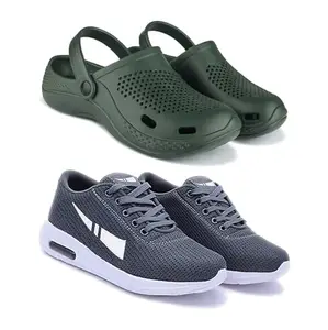 BERSACHE Lightweight Stylish Clog Sole for Men-6068+1566 Multicolor