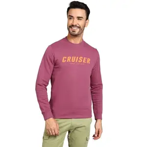 Royal Enfield Cruiser Sweatshirt Old Rose (L) 42 CM | Material: 80% COTT 20% Poly | Fabric: Fleece 320.0 GSM | Type: Crewneck | Style : Fashion | Gender: Men's