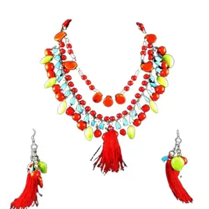 Stylish Banjara Glass Beads Two Line Necklace