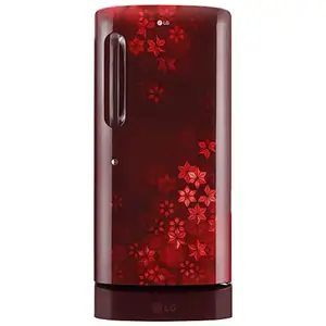 LG LG 215 L 3 Star Direct-Cool Single Door Refrigerator (GL-D221ASQD, Scarlet Quartz, Base stand with drawer & Moist 'N' Fresh, 2022 Model)