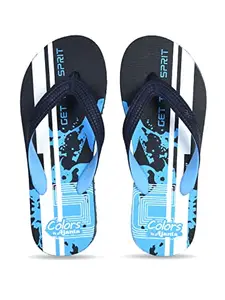 AJANTA Mens Blue & Black Slipper FK0047