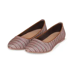 ZOUK 100% Vegan Leather Handcrafted Stripped Print Multicolor Rohtang Stripes Bellies