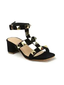 iconics Women Sandal,Black,UK-8