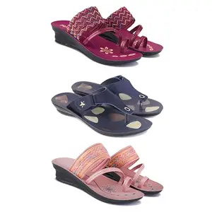 Women's Comfortable Sandal,Casual Lightweight Sandal for Everyday Wear for women's(GR-(COMBO-3)-1949-1973-1950-7)