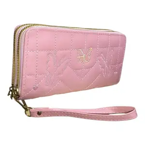 Women Wallet for Women and Girls | Holographic Zip Around Purse | Ladies Handbag | Zipper Wallet Double Zipper Pack of 1 (8 x 4 x 2 Inches)