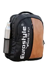 Eurostyle Stylish Black & Beige Light Weight 35 Liters School Bag/Laptop Backpack/Casual Bagpack Bag (7524-L-Tan)