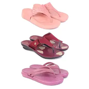 Trendy Open-Toe Sandals for Women – Soft Padded Footbed, Summer Wear | (COMBO-3)-1986-1974-1978-8-EURO-39