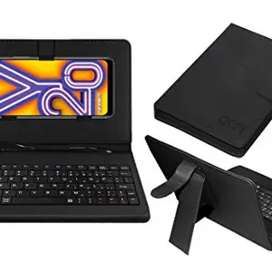 ACM Keyboard Case Compatible with Vivo Y20 Mobile Flip Cover Stand Plug & Play Device for Study & Gaming Black