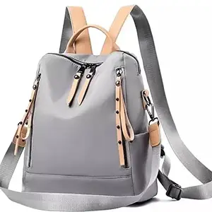 floki Women's Fashion Backpack Purses Multipurpose Design Handbags and Shoulder Bag PU Leather Travel bag Vegan Leather Girl's Travel Casual Collage Backpack(grey) (grey)