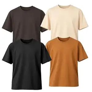 CHKOKKO Oversized Tshirt for man Solid Classic Round Neck Loose Fit Half Sleeve Soft and Comfortable Casual Stylish wear for Summer
