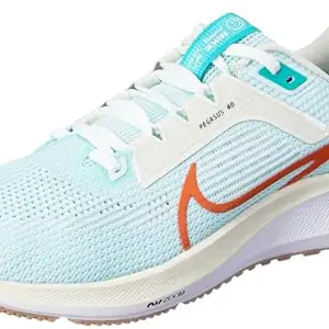 Nike Womens W Air Zoom Pegasus Running Shoes 40-Jade Ice/Picante Red-White-Sea Glass-Dv3854-300-7.5Uk, 7.5 UK, Multicolor
