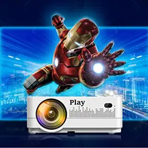 Play PLAY MP1 Full HD LED Recently Launched Projector 4D Keystone HDMI/AV/VGA/USB/TV Input 5000 lm Remote Controller Projector (White)