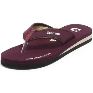 Doctor Health Ortho Flip-Flops for Men | Cushioned Anti-Skid Slippers with Breathable Footbed | Lightweight Everyday Wear Chappal for Pain Relief & Foot Support