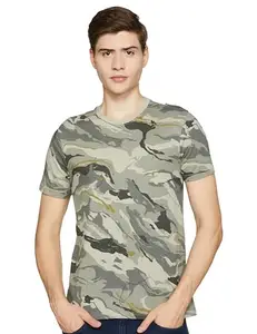 Royal Enfield Men's Regular Fit Polo Shirt (TSS240052Slate Camo_Slate