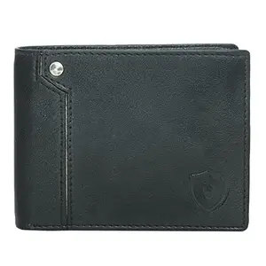 Keviv® Genuine Leather Wallet for Men (GW116-A) (Black)