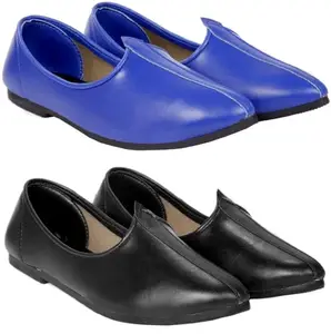 Vitoria Derby Shoes for Men | Shoes for Men with PU Sole | Comfortable & Lightweight |Durable & Trendy Design | Size : 10 | Color : Black-Blue,VTR_3001_Jutti_BlkBlu_2J_GP_10