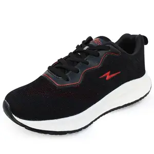 ATHCO Men's Akron Black Red Running Shoes_7 UK (ATHST-15)