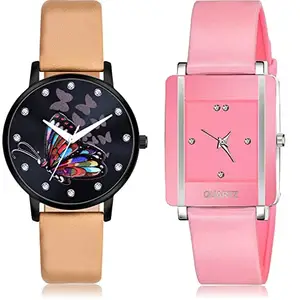 NEUTRON Luxury Analog Black and Pink Color Dial Women Watch - GM379-G14 (Pack of 2)