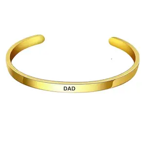 M Men Style Dad Memorial Jewelry Cuff Bangle Christmas Birthday Gift for Son, Him, His, Friends Gold Stainless Steel SKa2025166