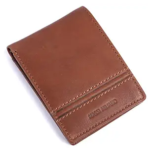 Massi Miliano Genuine Leather Men's Wallet/Genuine Leather Wallet for Men/Slim Wallet (Sicily Collection) (Cognac)