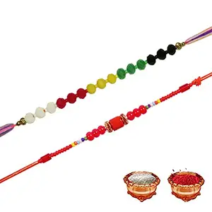 Manonita Rakhi Gift for Brother, bhaiya bhabhi, Gift Set (Rakshabandhan Mug, Roli,Chawal) BP-BR