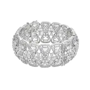 VOYLLA Sparkling Elegance Royal Cutwork Cz Studded Bangles