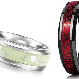Women Combo Red Dragon & Glow Ring (IR337) B_ Dragon & Ecg Glow Ring (Size 21)_IR337