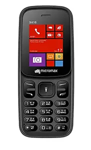 Micromax All-New X416 keypad Mobile with 1.8" Screen|Auto Call Recording | Power Saving Mode| Bright Torch | Expandable Storage Upto 16GB | Wireless FM | Black & Blue price in India.