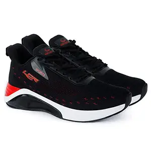 Lancer Mens PLATINUM-26 Black Running Shoe - 7 UK (PLATINUM-26BLK-RED-7)