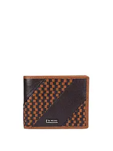 Da Milano Genuine Leather Brown Bifold Mens Wallet with Multicard Slot (10177A)