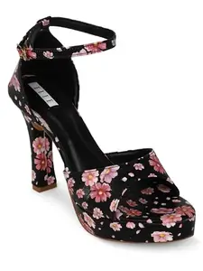 ELLE Women Sandal,Black,UK-6